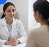Doctor listening to a patient during a mental health consultation